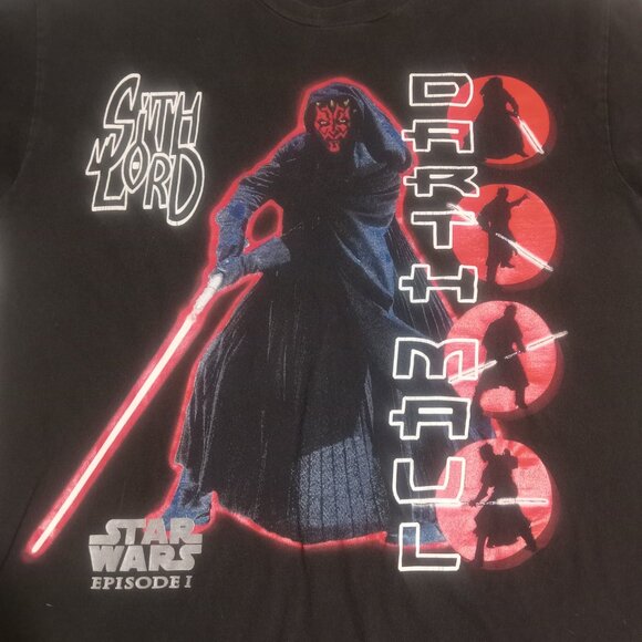 Star Wars Episode 1 Darth Maul VTG 1999 T Shirt Size L Made in Mexico Unisex - Picture 2 of 8